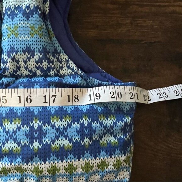 Lands End Women’s Blue Goose-down feathers Puffer Vest Size Medium Snap Closure - Picture 8 of 10